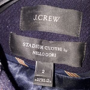 J.Crew Stadium Cloth Navy Peacoat, size 2